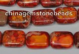 CDI553 15.5 inches 12*16mm rectangle dyed imperial jasper beads