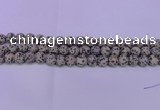 CDM85 15.5 inches 14mm round matte dalmatian jasper beads