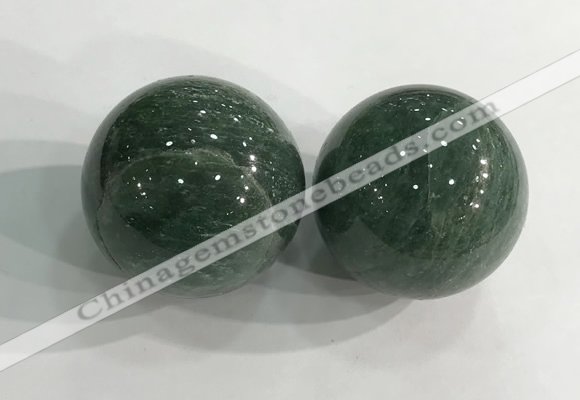 CDN1244 40mm round green biotite decorations wholesale