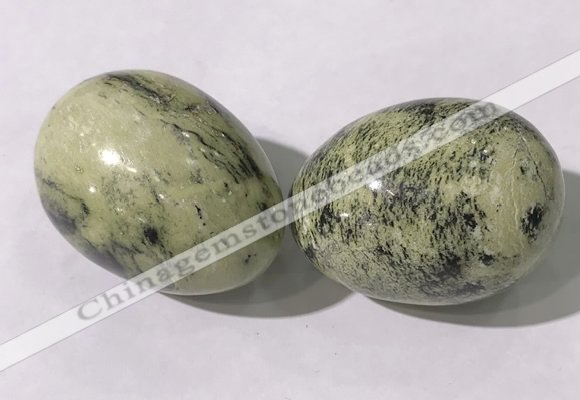 CDN1407 35*45mm egg-shaped yellow jasper decorations wholesale