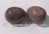CDN1409 35*45mm egg-shaped red biotite decorations wholesale