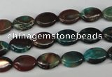 CDS205 15.5 inches 8*10mm oval dyed serpentine jasper beads
