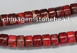 CDT596 15.5 inches 4*8mm tube dyed aqua terra jasper beads