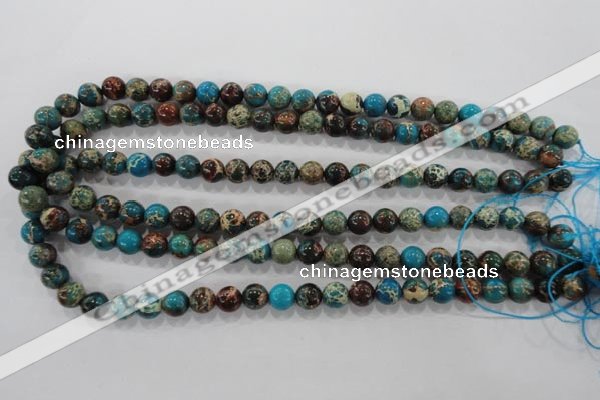 CDT802 15.5 inches 8mm round dyed aqua terra jasper beads wholesale