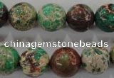 CDT855 15.5 inches 14mm round dyed aqua terra jasper beads wholesale