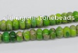 CDT87 15.5 inches 5*8mm rondelle dyed aqua terra jasper beads