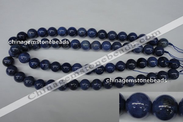 CDU104 15.5 inches 12mm round blue dumortierite beads wholesale