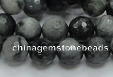 CEE22 15.5 inches 12mm faceted round eagle eye jasper beads wholesale