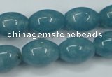 CEQ64 15.5 inches 13*18mm rice blue sponge quartz beads
