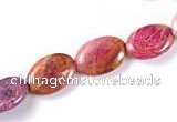 CFC30 10*15mm oval 15.5 inches fossil coral  beads Wholesale