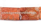 CFC41 18*25mm rectangle 16 inches fossil coral beads Wholesale