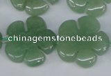 CFG218 15.5 inches 24mm carved flower green aventurine beads