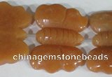 CFG520 15.5 inches 30*38mm carved animal red aventurine beads