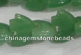 CFG798 12.5 inches 14*18mm carved animal green aventurine beads