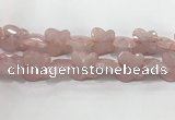 CFG973 15.5 inches 30*33mm carved butterfly rose quartz beads