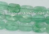CFL104 15.5 inches 12*16mm faceted rectangle natural green fluorite beads