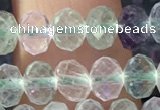 CFL1142 15.5 inches 4*6mm faceted rondelle fluorite gemstone beads