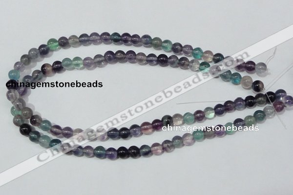 CFL151 15.5 inches 8mm round natural fluorite gemstone beads wholesale