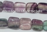 CFL174 15.5 inches 14*14mm square natural fluorite beads wholesale