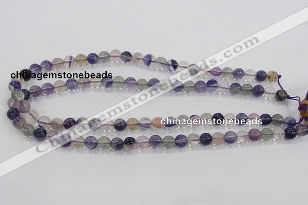 CFL202 15.5 inches 8mm round purple fluorite gemstone beads wholesale