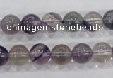 CFL203 15.5 inches 10mm round purple fluorite gemstone beads wholesale