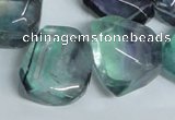 CFL332 15.5 inches 20*24mm faceted nugget natural fluorite beads