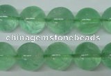 CFL605 15.5 inches 14mm round AB grade green fluorite beads wholesale