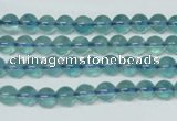 CFL661 15.5 inches 6mm round AB grade blue fluorite beads wholesale