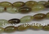 CFW115 15.5 inches 6*13mm rice flower jade gemstone beads
