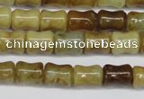 CFW117 15.5 inches 8*10mm bone flower jade gemstone beads