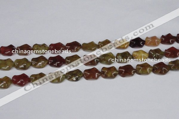 CFW165 15.5 inches 15*20mm wavy flower jade gemstone beads