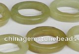 CFW169 15.5 inches 18*25mm oval flower jade gemstone beads