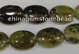 CGA223 15.5 inches 13*18mm oval natural green garnet beads