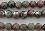 CGA87 15.5 inches 6mm round red green garnet gemstone beads