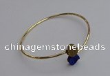 CGB2045 10mm coin plated druzy agate gemstone bangles wholesale