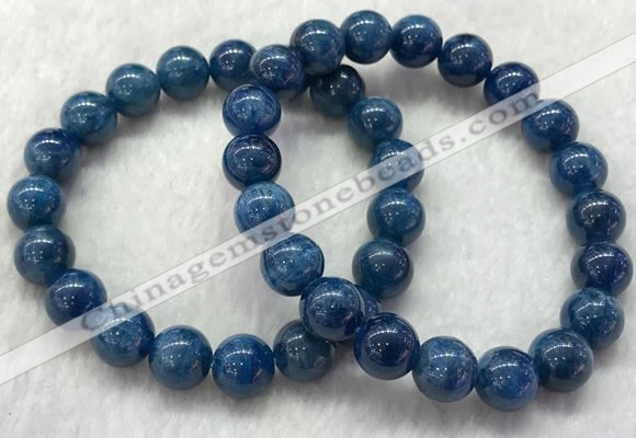 CGB2625 7.5 inches 10mm round natural apatite beaded bracelets