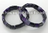 CGB3166 7.5 inches 12*15mm rectangle agate bracelets wholesale
