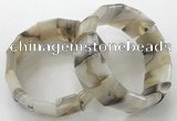 CGB3185 7.5 inches 15*25mm rectangle agate bracelets wholesale