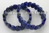 CGB3279 7.5 inches 10*15mm faceted oval lapis lazuli bracelets
