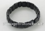 CGB3335 7.5 inches 10*15mm rectangle black agate bracelets