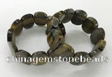 CGB3352 7.5 inches 19*25mm faceted oval blue tiger eye bracelets