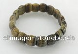 CGB3380 7.5 inches 10*15mm oval yellow tiger eye bracelets