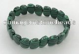 CGB3454 7.5 inches 10*15mm faceted marquise imitation malachite bracelets