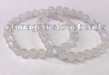 CGB4505 7.5 inches 7mm - 8mm round white moonstone beaded bracelets