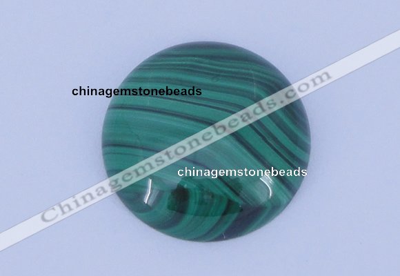 CGC29 30mm flat round natural malachite gemstone cabochons