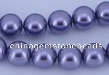 CGL153 10PCS 16 inches 6mm round dyed glass pearl beads wholesale