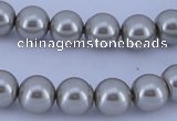 CGL173 10PCS 16 inches 6mm round dyed glass pearl beads wholesale