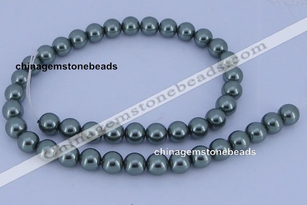 CGL212 10PCS 16 inches 4mm round dyed glass pearl beads wholesale
