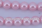 CGL303 10PCS 16 inches 6mm round dyed glass pearl beads wholesale