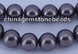 CGL408 5PCS 16 inches 16mm round dyed glass pearl beads wholesale